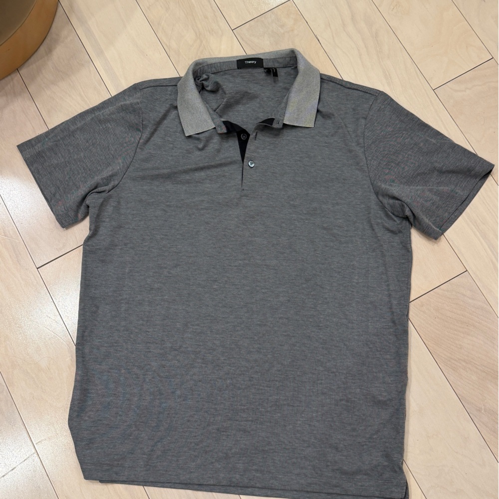 Men’s Theory Gray Polo Shirt Sz XL